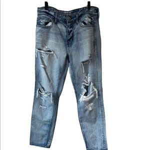 American Eagle TomGirl High Waist Distressed Jeans size 10
